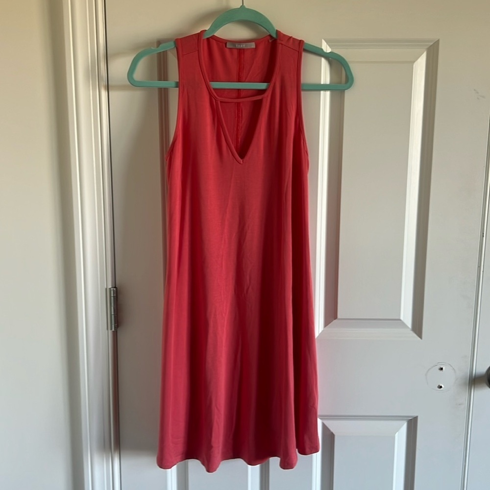 Tart Size Small Coral Swing Sleeveless Dress